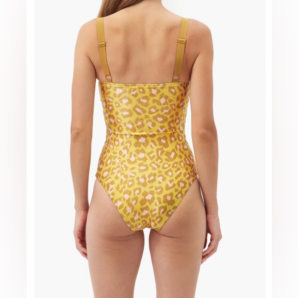 ZIMMERMAN Carnaby Square Neck Leopard Print Swimsuit - Picture 3 of 11